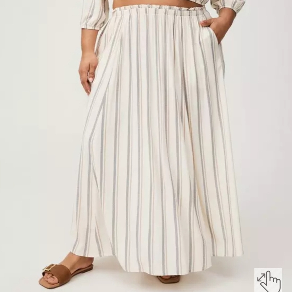 6x Striped Maxi Skirt - Ivory/Black - Picture 4 of 4